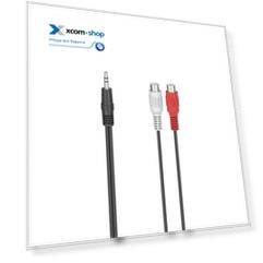Адаптер HAMA H-205185 00205185 Jack 3.5 (m) 2xRCA (f) 0.1м черный