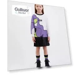 Платье из футера белое Gulliver (134)