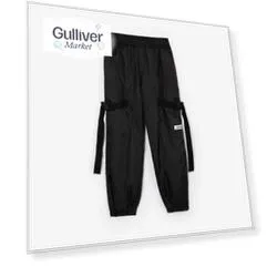 Брюки на флисе черные Gulliver (146)