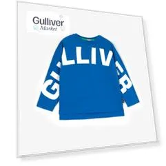 Футболка с длинным рукавом синяя Gulliver (116)