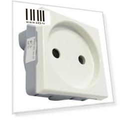 Iek CKK-40D-RSB2-K01-K РКС-20-20-П-К Розетка без з/к 2к (на 2 модуля) ПРАЙМЕР белая IEK
