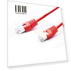 Патч-корд RJ45 - RJ45, 4 пары, FTP, категория 5е, 0.5 м, красный, LSZH, LANMASTER LAN-PC45/S5E-0.5-RD