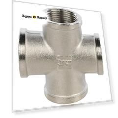 STOUT Крестовина ВВ 3/4" никелированная
