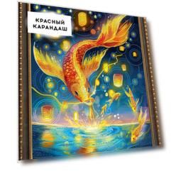 Набор Картина стразами "Огненные карпы"