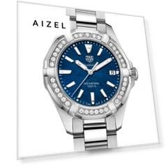 AQUARACER Кварцевые женские часы с синим перламутровым циферблатом