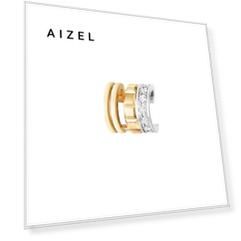 Клипса MINI BAGUE QUATRE RADIANT EDITION из желтого, белого золота и бриллиантов