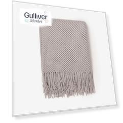 Плед 127х172 см вязаный серый Gulliver (One size)