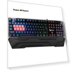 Клавиатура A4TECH Bloody B3370R, USB, c подставкой для запястий, черный