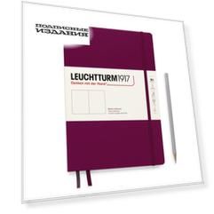 Блокнот Leuchtturm1917 Composition B5 109л без линовки твердая обложка Красный Портвейн