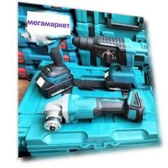 Набор аккумуляторного инструмента 3 в 1 PROgadget 18V 6.0 Ah Перфоратор, Гайковерт0, Ушм.