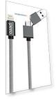 Дата-кабель Pero DC-07 UNIVERSAL 2 in 1 USB-A + PD to Lightning 1m Silver