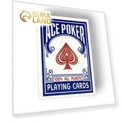 Карты игральные пластиковые "Ace Poker", 30 мкм, 8.8 х 6.3 см, синяя рубашка