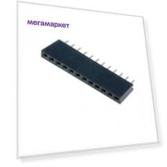 Гнездо на плату PBS-14 (DS1023-1x14), прямое черное