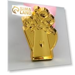Печать для сургуча с пластиковой ручкой фигурная "Лейка с цветами" 6,3 см