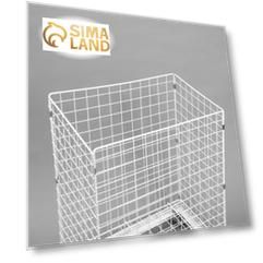 Корзина-накопитель складная, на колесах, 1 полка, 60*40*80 см, цвет белый