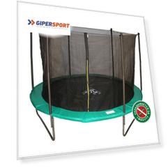 Батут DFC JUMP 8 ft складной, с сеткой green