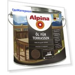 Масло Alpina шелковисто-глянцевое коричневый 2.5 л