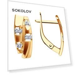 Серьги SOKOLOV из золота с фианитами