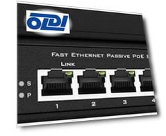 Passive PoE коммутатор Fast Ethernet на 6 портов. Порты: 4 х FE (10/100 Base-T, 52V 4,5(+) 7,8(–)) совместимы с PoE (IEEE 802.3af/at), 2 x FE (10/100