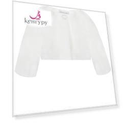 Белое болеро с крупной пуговицей Monnalisa