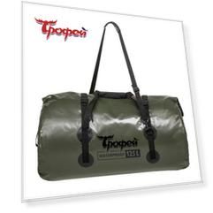 Гермобаул 125л, ПВХ, хаки/черный (TR-GB-125-HB) Трофей ТРОФЕЙ