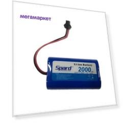 Аккумулятор Li-Ion Spard 7,4V 2000mAh+PCM+SMP для игрушек - YT18650SMP