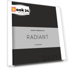 Ежедневник недат. А5 152л "Radiant" черный, иск.кожа, интегр.переплет, покрытие Soft Touch, офсет, скругл.углы, ляссе