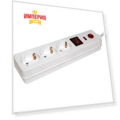 Сетевой фильтр IEK СФ-03К (1.5м 3 розетки) белый