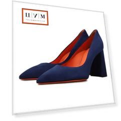 Замшевые туфли Santoni