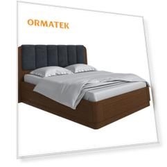 Мягкая Кровать Орматек Wood Home 2 с подъемным механизмом (Ткань/Массив (сосна) Мокко (сосна) с брашированием/Casa Графитовый) 120x190