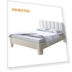 Мягкая Кровать Орматек Wood Home 2 (Ткань: Рогожка Слоновая кость (сосна) с брашированием/Тетра Молочный) 160x190
