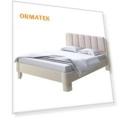 Мягкая Кровать Орматек Wood Home 2 (Ткань: Рогожка Слоновая кость (сосна) с брашированием/Тетра Бежевый) 200x190