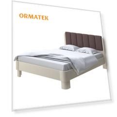 Мягкая Кровать Орматек Wood Home 2 (Искусственная шерсть Слоновая кость (сосна) с брашированием/Лама Шоколад) 200x210