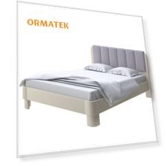 Мягкая Кровать Орматек Wood Home 2 (Ткань: Рогожка Слоновая кость (сосна) с брашированием/Firmino Речной перламутр) 120x190