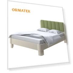 Мягкая Кровать Орматек Wood Home 2 (Ткань: Рогожка Слоновая кость (сосна) с брашированием/Firmino Авокадо) 140x200