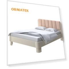Мягкая Кровать Орматек Wood Home 2 (Ткань: Велюр Слоновая кость (сосна) с брашированием/Casa Бежевый) 90x200