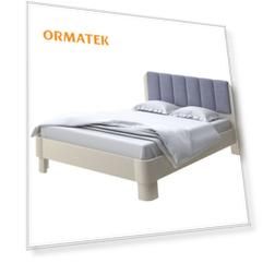Мягкая Кровать Орматек Wood Home 2 (Ткань: Велюр Слоновая кость (сосна) с брашированием/Casa Благородный серый) 90x190
