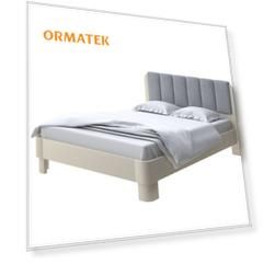 Мягкая Кровать Орматек Wood Home 2 (Ткань: Велюр Слоновая кость (сосна) с брашированием/Ultra Осенний туман) 120x200