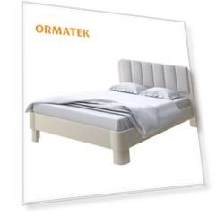 Мягкая Кровать Орматек Wood Home 2 (Ткань: Велюр Слоновая кость (сосна) с брашированием/Ultra Серый камень) 140x200