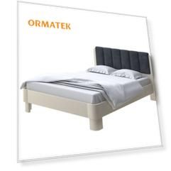Мягкая Кровать Орматек Wood Home 2 (Ткань: Велюр Слоновая кость (сосна) с брашированием/Casa Графитовый) 120x190