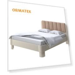 Мягкая Кровать Орматек Wood Home 2 (Ткань: Микрофибра Слоновая кость (сосна) с брашированием/Diva Миндаль) 120x190