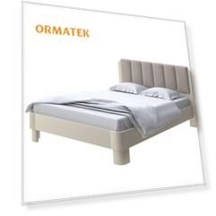 Мягкая Кровать Орматек Wood Home 2 (Ткань: Микрофибра Слоновая кость (сосна) с брашированием/Diva Тауп) 160x190