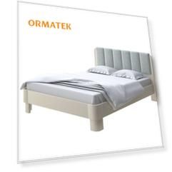 Мягкая Кровать Орматек Wood Home 2 (Ткань: Флок Слоновая кость (сосна) с брашированием/Бентлей Дымчатый) 140x200