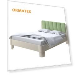 Мягкая Кровать Орматек Wood Home 2 (Ткань: Велюр Слоновая кость (сосна) с брашированием/Casa Яблоневый) 200x190