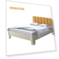Мягкая Кровать Орматек Wood Home 2 (Ткань: Микрофибра Слоновая кость (сосна) с брашированием/Diva Шафран) 200x190