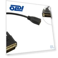 Кабель-переходник HDMI-DVI-D ExeGate EX-CC-HDMIF-DVIM (19F/25M, позолоченные контакты)