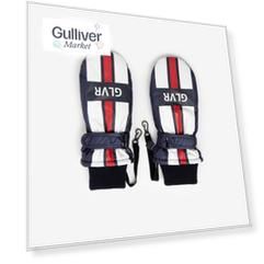 Варежки утеплённые плащевые мультицвет для девочки Gulliver (12)