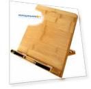 Подставка для книг и планшетов большая бамбуковая Brauberg 34х24 см, регулируемый наклон (237896)
