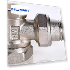 Клапан радиаторный «Valtec» VT.019.N.04 1/2"-1/2" угловой ВР-НР (американка) никель