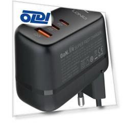 PERFEO LD_C3473  LDNIO Q366/ Сетевое ЗУ GaN + Кабель PD/ PD+PPS+SCP+QC 4+/ 3 USB/  Выход: 3.3-20V, max 65W/ Black